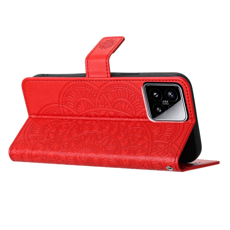 For Xiaomi 15 Flower Embossed Leather Phone Case