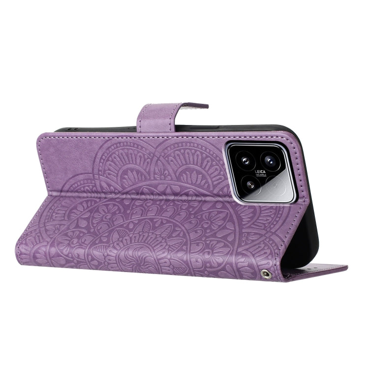 For Xiaomi 15 Flower Embossed Leather Phone Case