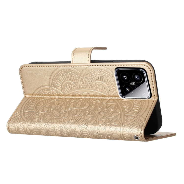 For Xiaomi 15 Flower Embossed Leather Phone Case