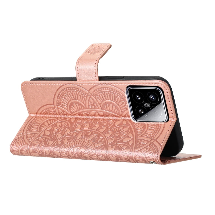 For Xiaomi 15 Flower Embossed Leather Phone Case