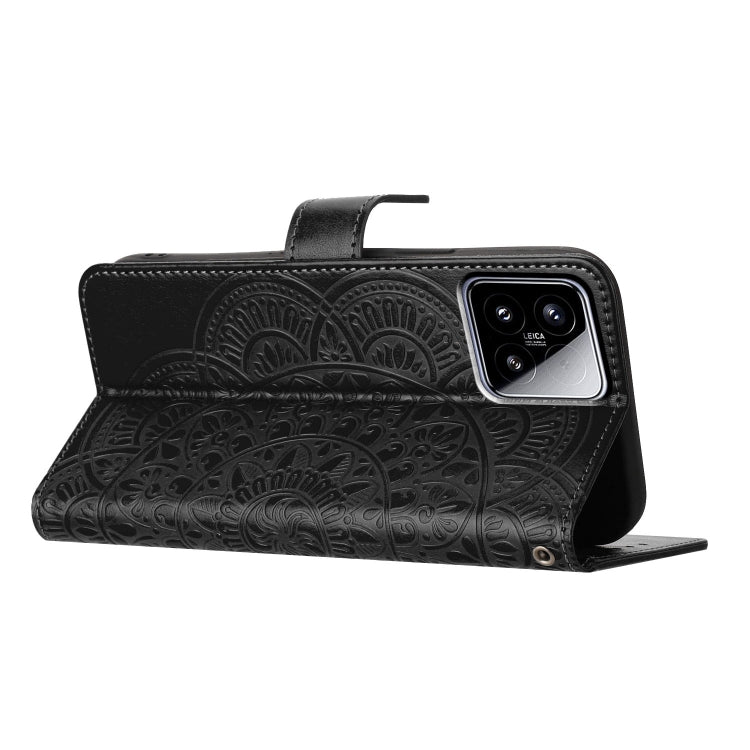 For Xiaomi 15 Flower Embossed Leather Phone Case