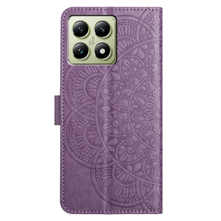 For Xiaomi 14T Pro Flower Embossed Leather Phone Case