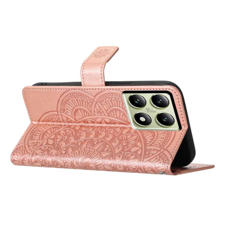 For Xiaomi 14T Pro Flower Embossed Leather Phone Case