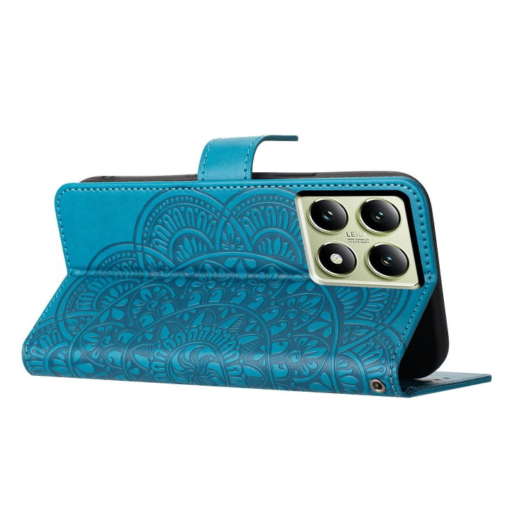 For Xiaomi 14T Flower Embossed Leather Phone Case