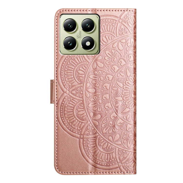 For Xiaomi 14T Flower Embossed Leather Phone Case