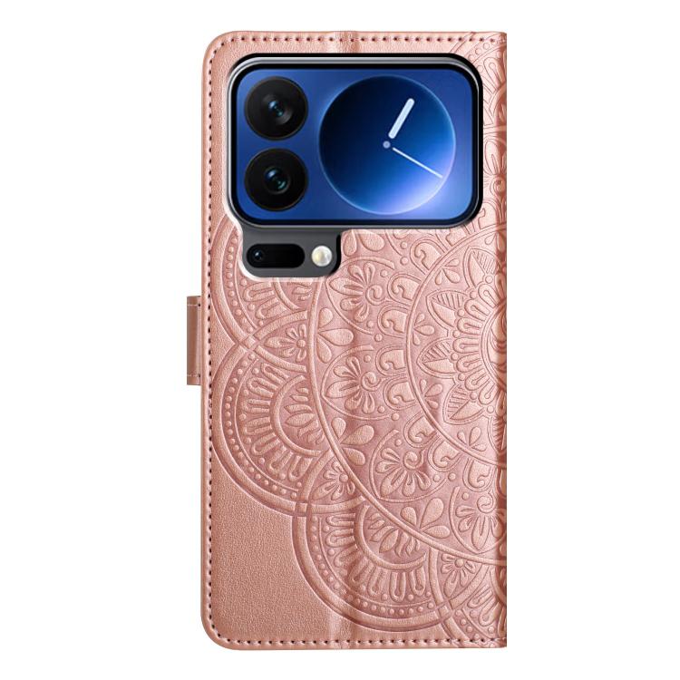 For Xiaomi 17 Pro Flower Embossed Leather Phone Case