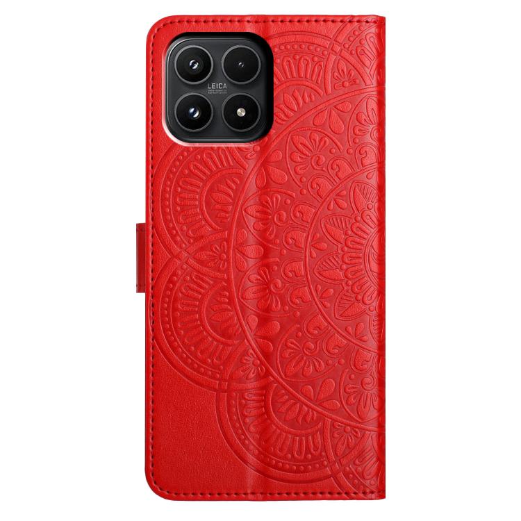 For Xiaomi 17 Flower Embossed Leather Phone Case