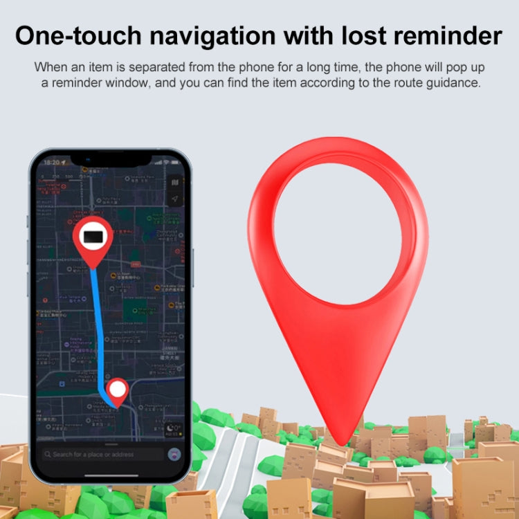 F5 Ultra-thin Card Type Location Tracker Anti-lost Device - Black