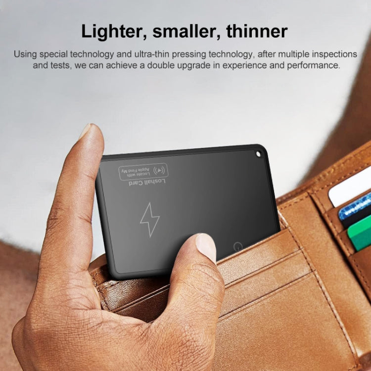 F5 Ultra-thin Card Type Location Tracker Anti-lost Device - Black