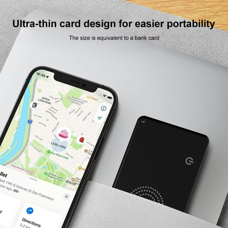 F5 Ultra-thin Card Type Location Tracker Anti-lost Device - Black