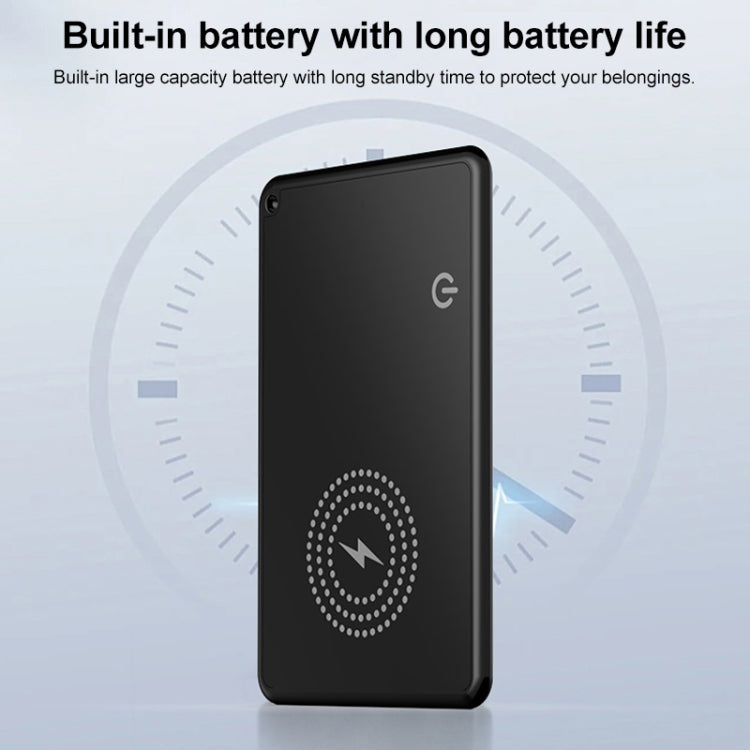 F5 Ultra-thin Card Type Location Tracker Anti-lost Device - Black
