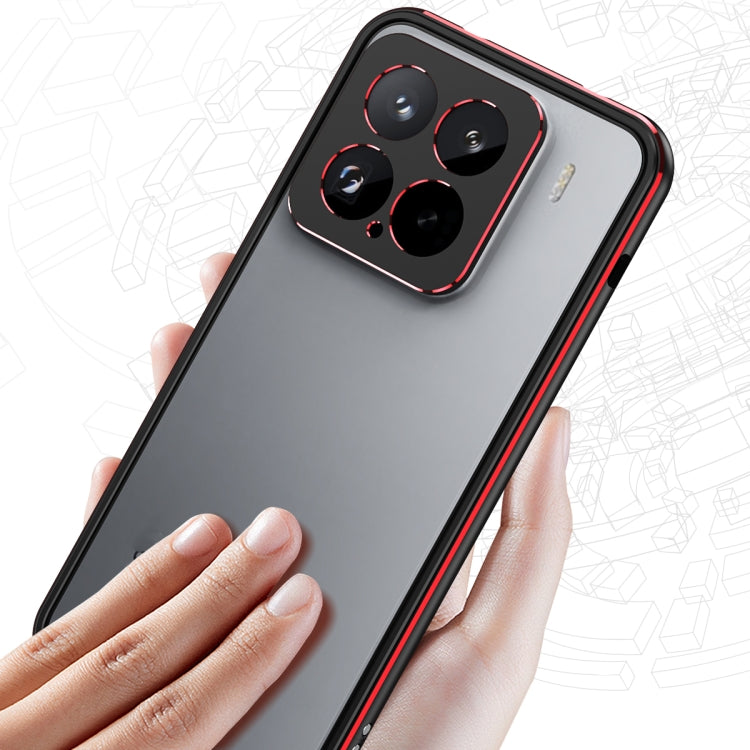 For Xiaomi 15 Pro Aurora Series Lens Protector + Metal Frame Phone Case