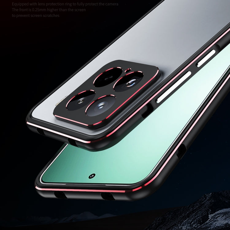 For Xiaomi 15 Pro Aurora Series Lens Protector + Metal Frame Phone Case
