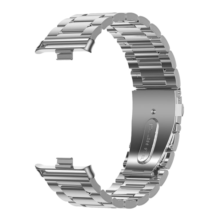 For Xiaomi Band 10 Pro / Redmi Watch 6 / 5 Three Beads Stainless Steel Metal Watch Band