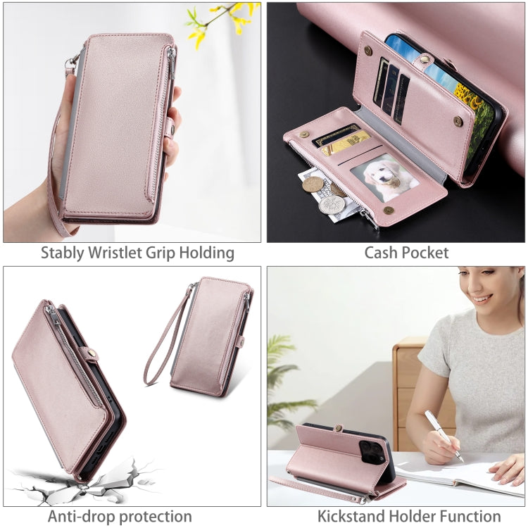 For Xiaomi 15 Leather Stitching Multi-card Slot Zipper Phone Case