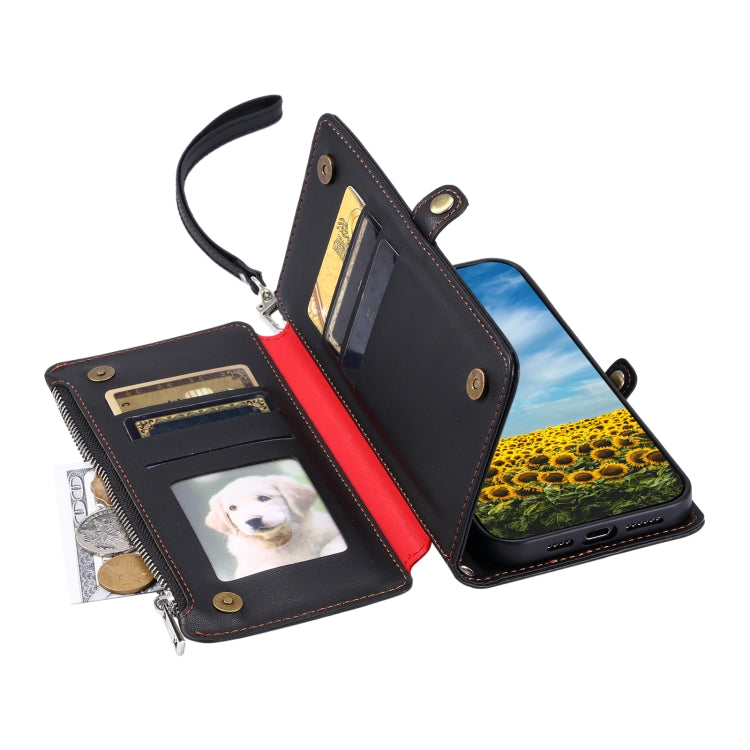 For Xiaomi 15 Leather Stitching Multi-card Slot Zipper Phone Case