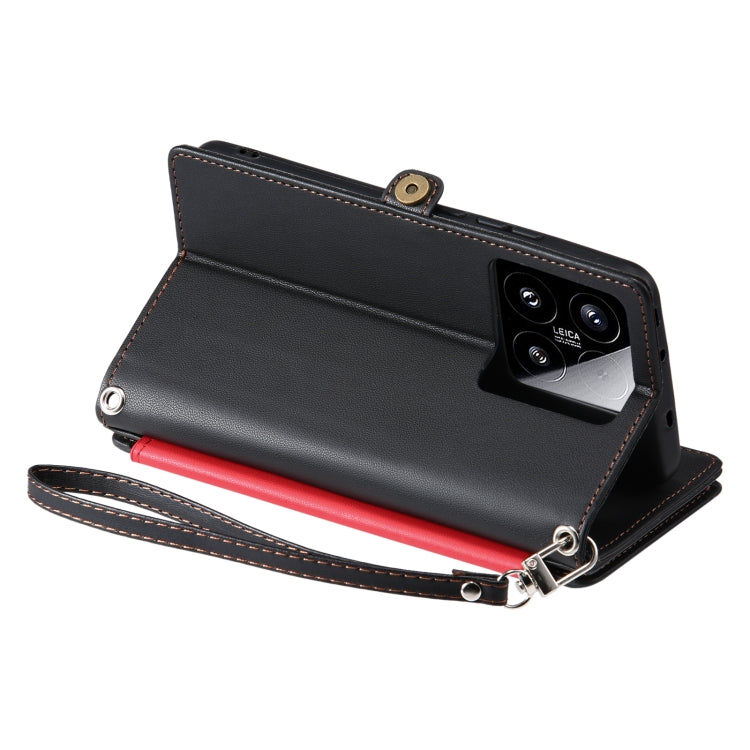 For Xiaomi 15 Leather Stitching Multi-card Slot Zipper Phone Case
