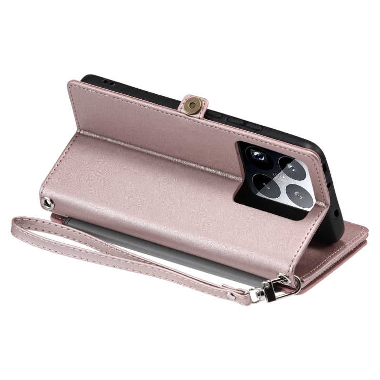 For Xiaomi 15 Pro Leather Stitching Multi-card Slot Zipper Phone Case