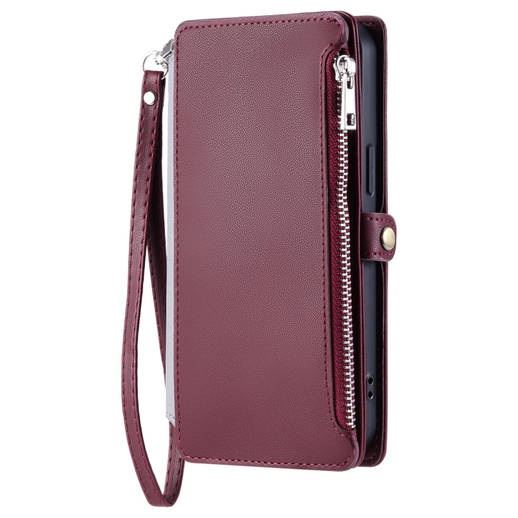 For Xiaomi 15 Pro Leather Stitching Multi-card Slot Zipper Phone Case
