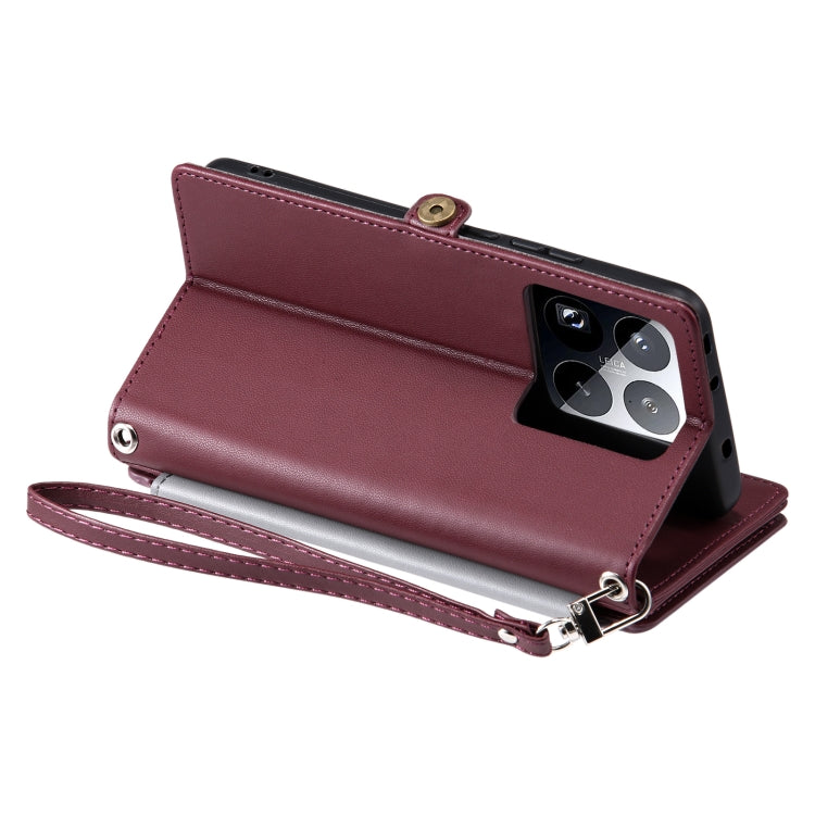 For Xiaomi 15 Pro Leather Stitching Multi-card Slot Zipper Phone Case