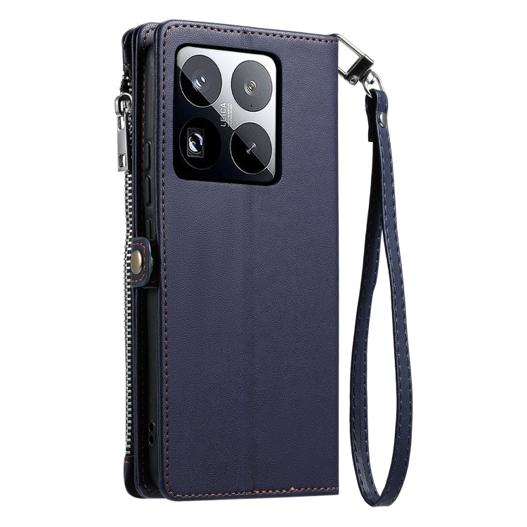 For Xiaomi 15 Pro Leather Stitching Multi-card Slot Zipper Phone Case
