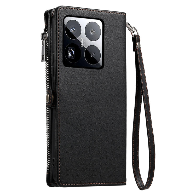 For Xiaomi 15 Pro Leather Stitching Multi-card Slot Zipper Phone Case