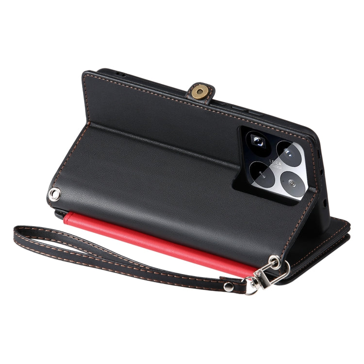 For Xiaomi 15 Pro Leather Stitching Multi-card Slot Zipper Phone Case