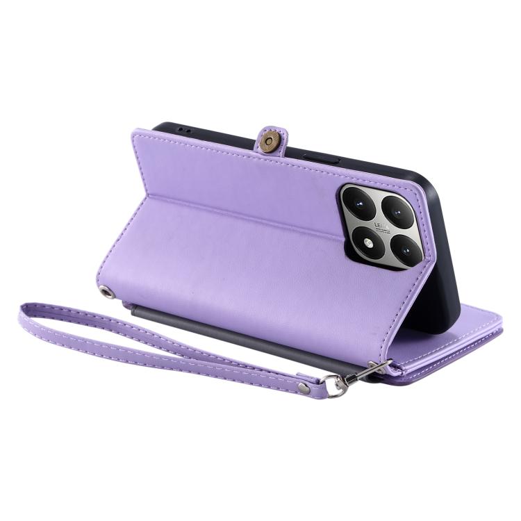 For Xiaomi 15T Pro Leather Stitching Multi-card Slot Zipper Phone Case