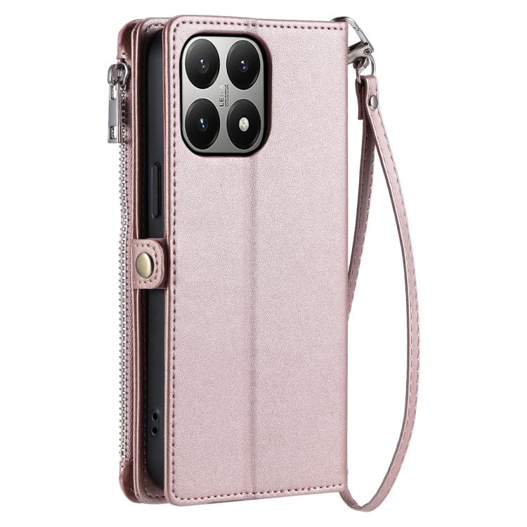 For Xiaomi 15T Pro Leather Stitching Multi-card Slot Zipper Phone Case