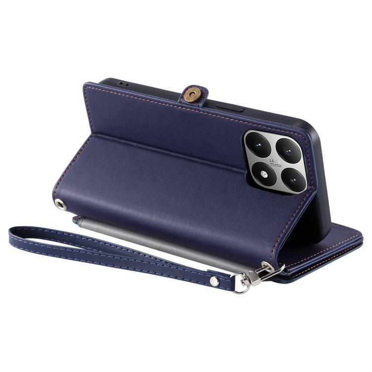 For Xiaomi 15T Pro Leather Stitching Multi-card Slot Zipper Phone Case