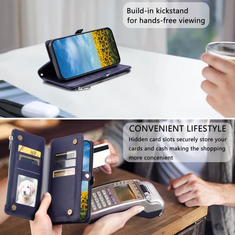 For Xiaomi 15T Pro Leather Stitching Multi-card Slot Zipper Phone Case