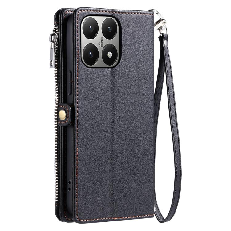 For Xiaomi 15T Pro Leather Stitching Multi-card Slot Zipper Phone Case