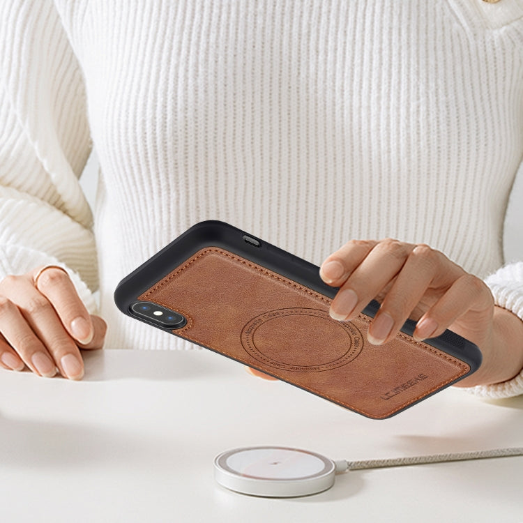 For iPhone XS / X LC.IMEEKE Magsafe Phone Case