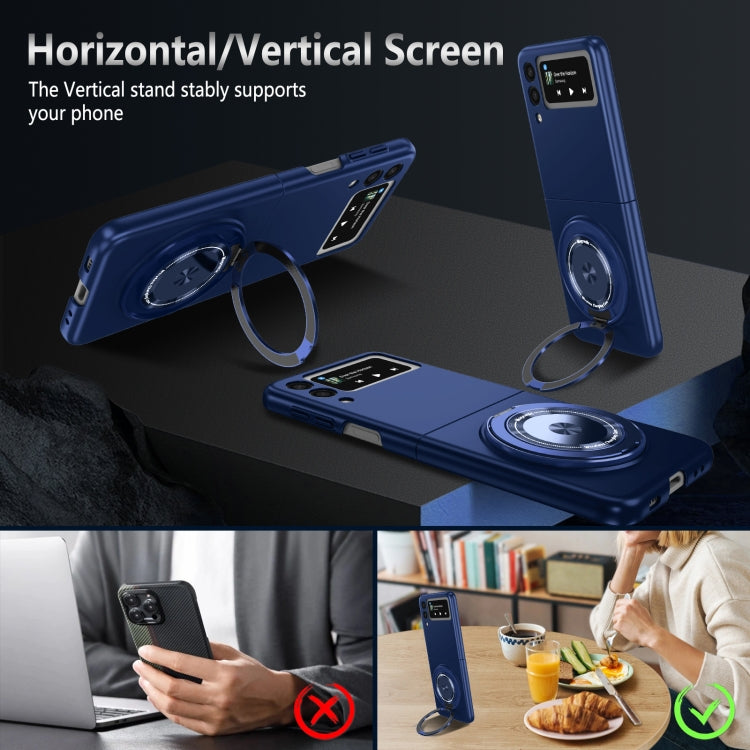 For Samsung Galaxy Z Flip3 360 Rotation Ring Holder MagSafe Shockproof PC Phone Case