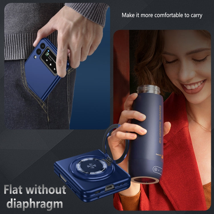 For Samsung Galaxy Z Flip3 360 Rotation Ring Holder MagSafe Shockproof PC Phone Case
