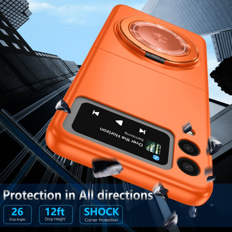For Samsung Galaxy Z Flip3 360 Rotation Ring Holder MagSafe Shockproof PC Phone Case