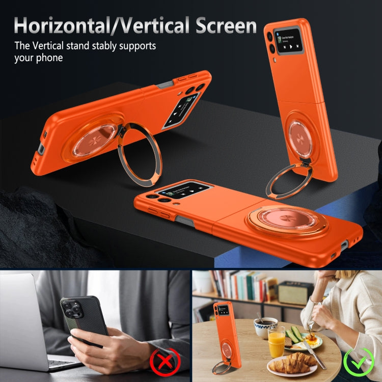 For Samsung Galaxy Z Flip3 360 Rotation Ring Holder MagSafe Shockproof PC Phone Case