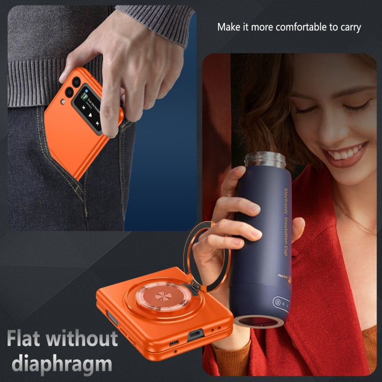For Samsung Galaxy Z Flip3 360 Rotation Ring Holder MagSafe Shockproof PC Phone Case