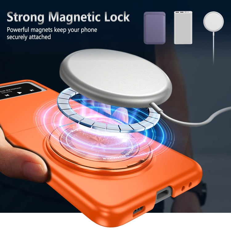 For Samsung Galaxy Z Flip3 360 Rotation Ring Holder MagSafe Shockproof PC Phone Case