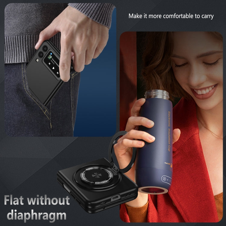 For Samsung Galaxy Z Flip3 360 Rotation Ring Holder MagSafe Shockproof PC Phone Case