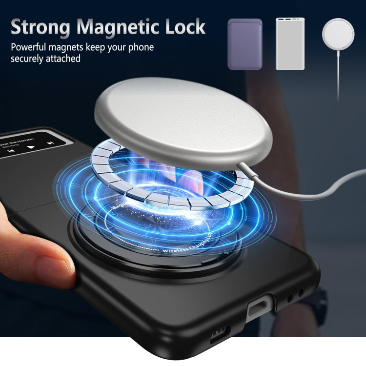 For Samsung Galaxy Z Flip3 360 Rotation Ring Holder MagSafe Shockproof PC Phone Case