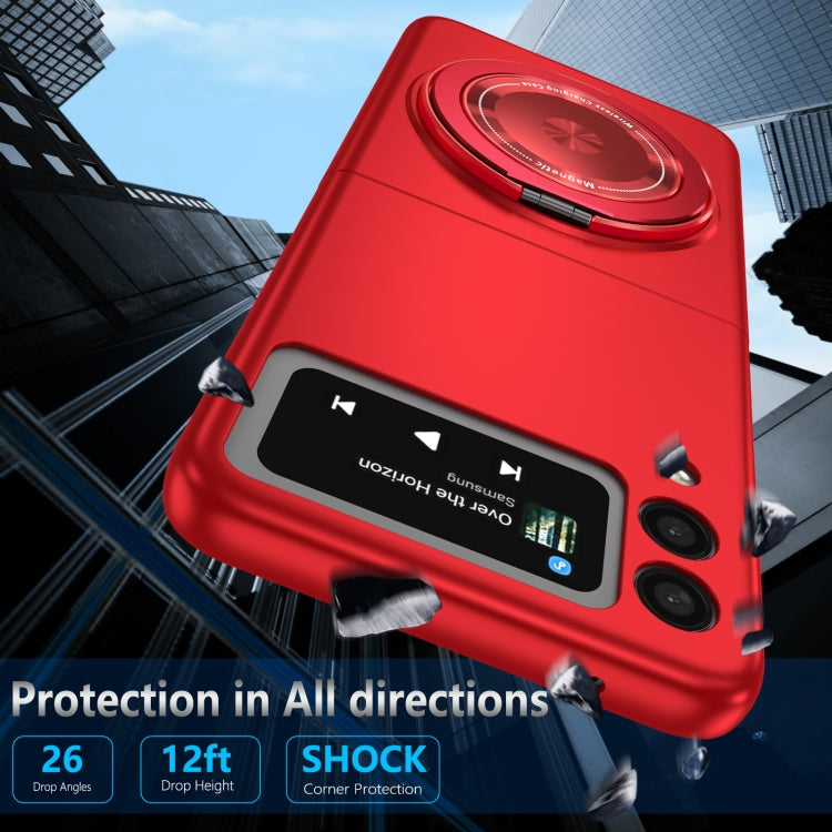 For Samsung Galaxy Z Flip3 360 Rotation Ring Holder MagSafe Shockproof PC Phone Case
