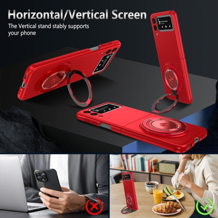 For Samsung Galaxy Z Flip3 360 Rotation Ring Holder MagSafe Shockproof PC Phone Case