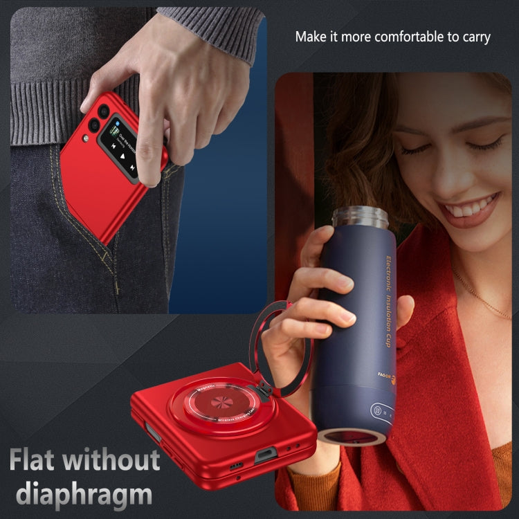 For Samsung Galaxy Z Flip3 360 Rotation Ring Holder MagSafe Shockproof PC Phone Case