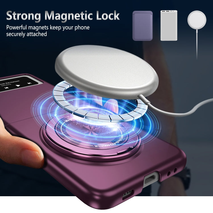 For Samsung Galaxy Z Flip3 360 Rotation Ring Holder MagSafe Shockproof PC Phone Case