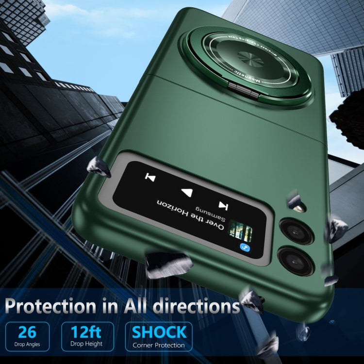 For Samsung Galaxy Z Flip3 360 Rotation Ring Holder MagSafe Shockproof PC Phone Case