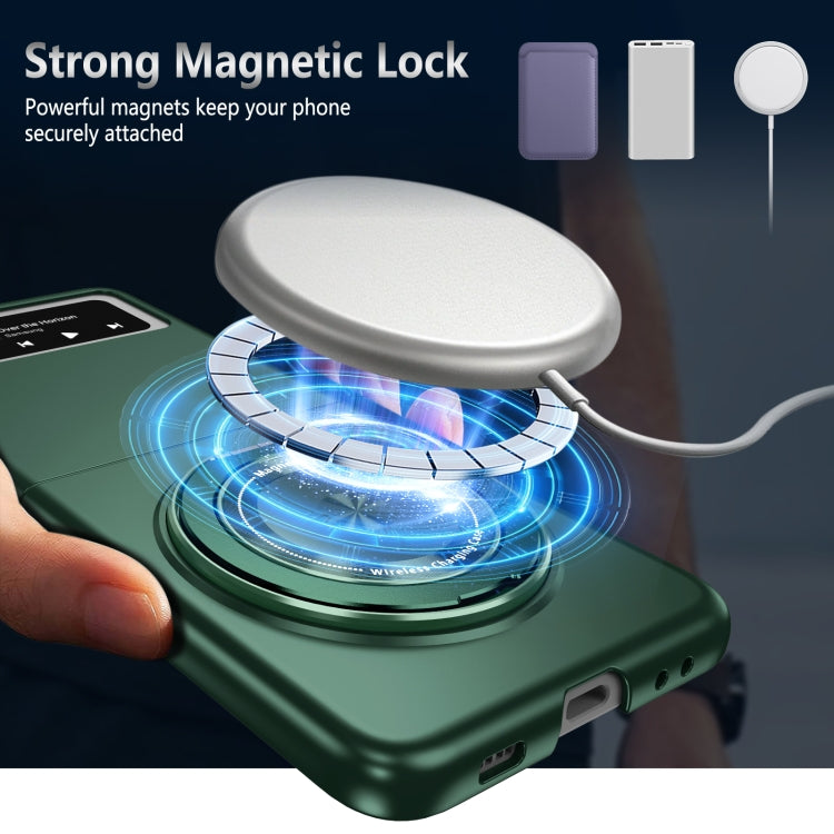 For Samsung Galaxy Z Flip3 360 Rotation Ring Holder MagSafe Shockproof PC Phone Case