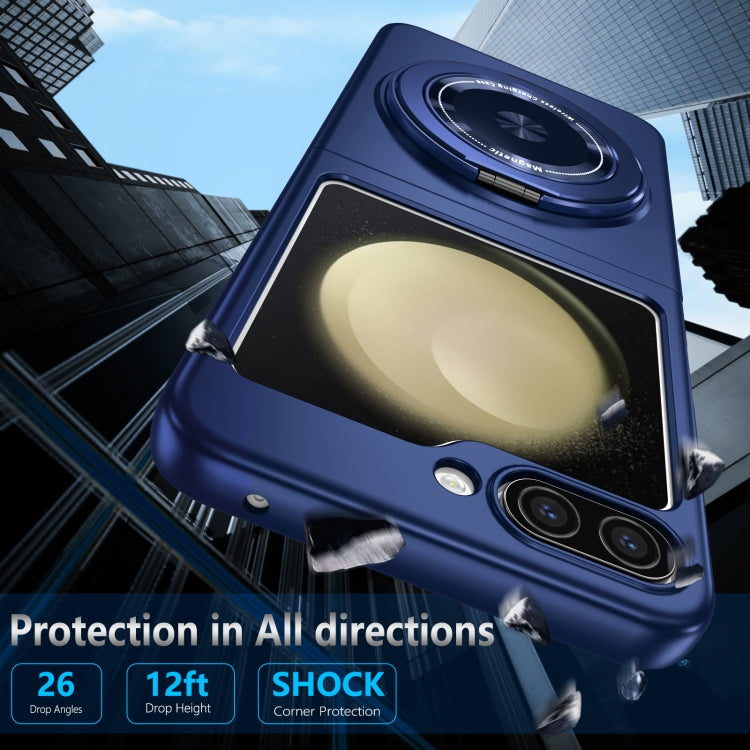 For Samsung Galaxy Z Flip5 360 Rotation Ring Holder MagSafe Shockproof PC Phone Case