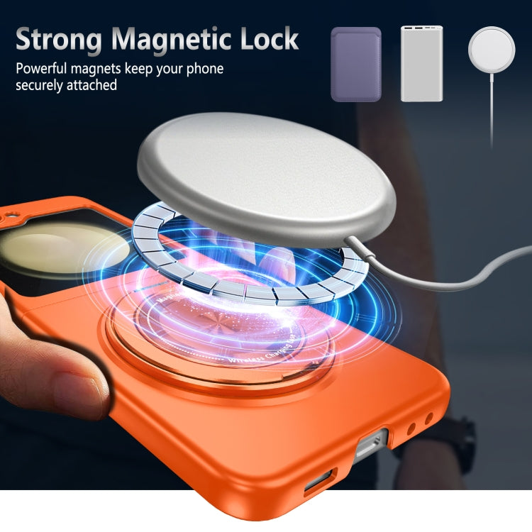 For Samsung Galaxy Z Flip5 360 Rotation Ring Holder MagSafe Shockproof PC Phone Case