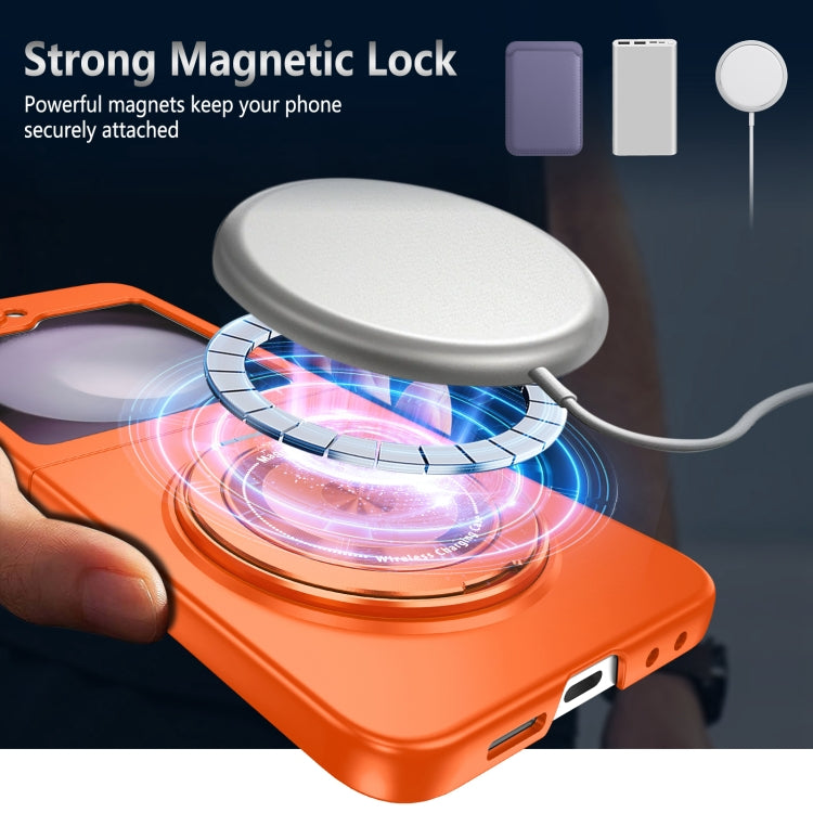 For Samsung Galaxy Z Flip6 / Flip7 FE 360 Rotation Ring Holder MagSafe Shockproof PC Phone Case